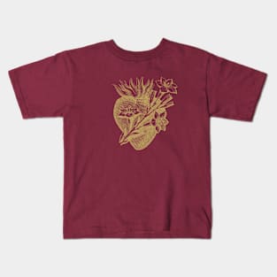 Chaste Heart of St. Joseph (Gold) Kids T-Shirt